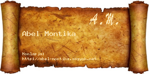 Abel Montika névjegykártya